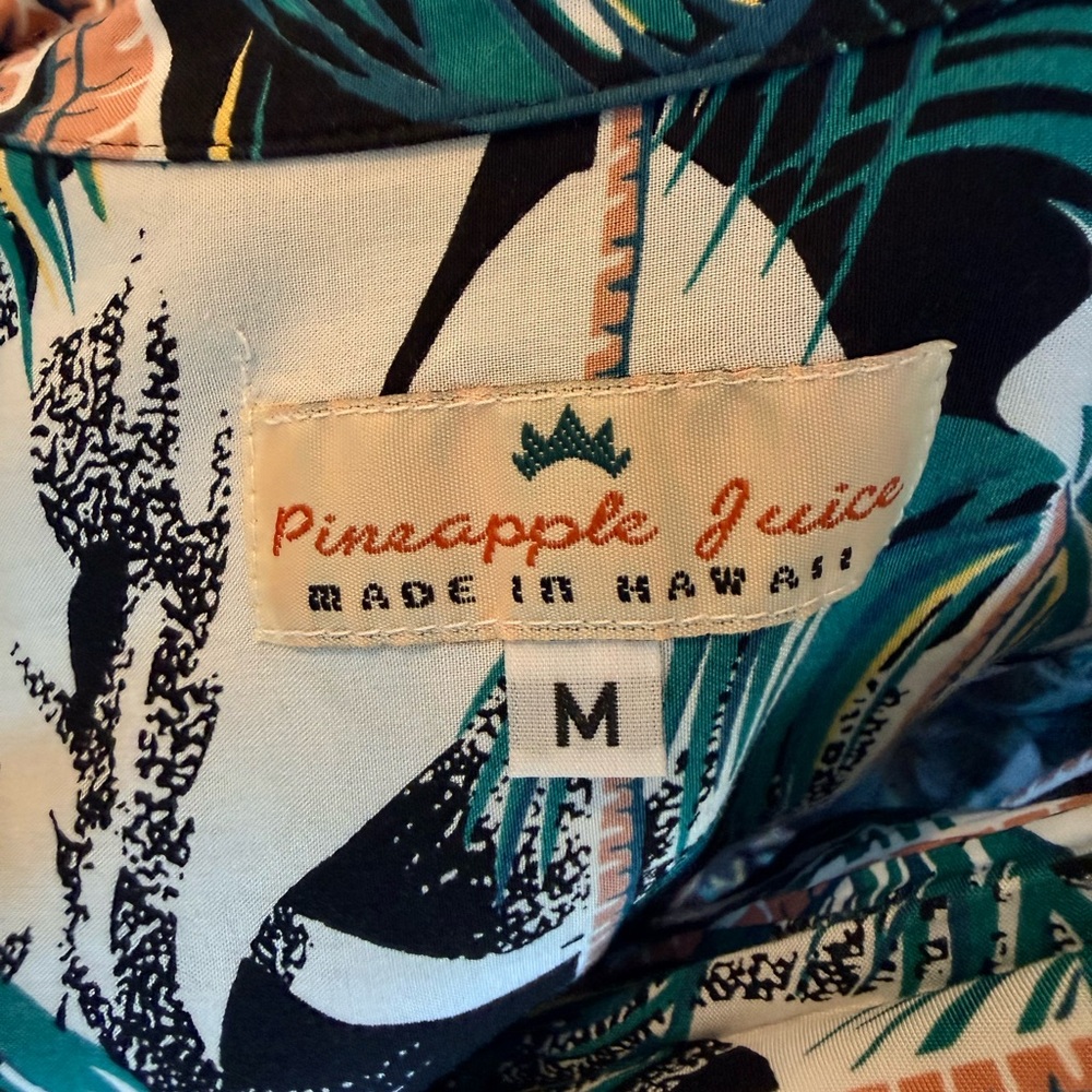 Vintage Pineapple Juice Tropical Print Men's Shirt - Picture 9 of 9